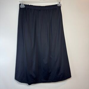 Kosher Swim Skirt Casual Black Modest Midi Elastic Waist Polyamide Lycra Medium